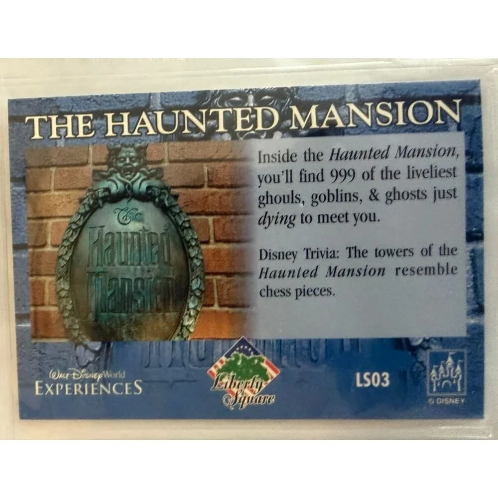 Walt Disney World Experiences Liberty Square 9 Card Set Complete with Sleeve